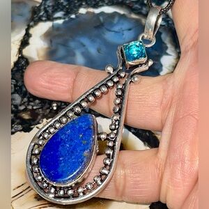 Lapis Lazuli Pendant 3”